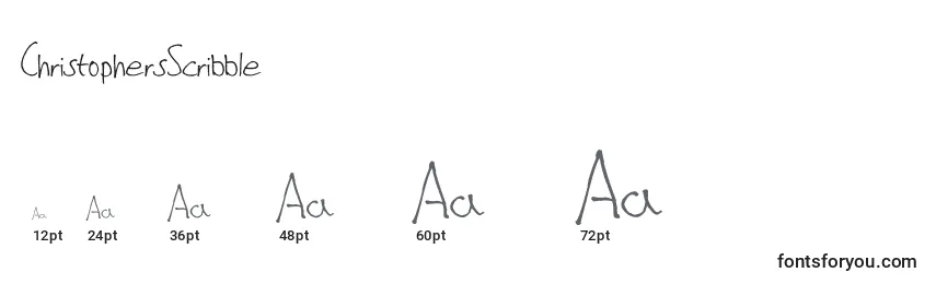 ChristophersScribble Font Sizes