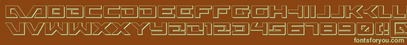 Wildcard313D Font – Green Fonts on Brown Background