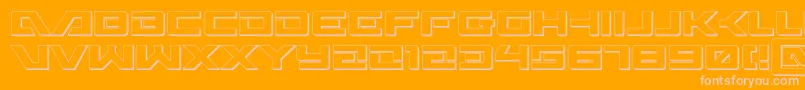 Wildcard313D Font – Pink Fonts on Orange Background