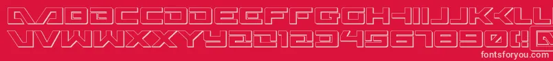 フォントWildcard313D – 赤い背景にピンクのフォント