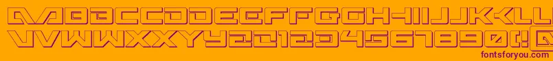 Wildcard313D Font – Purple Fonts on Orange Background