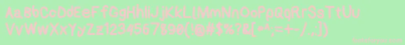 Applestormxbd Font – Pink Fonts on Green Background