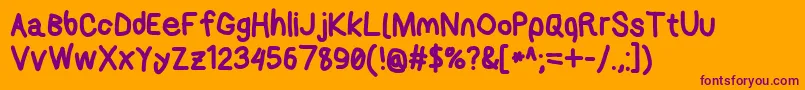 Applestormxbd Font – Purple Fonts on Orange Background