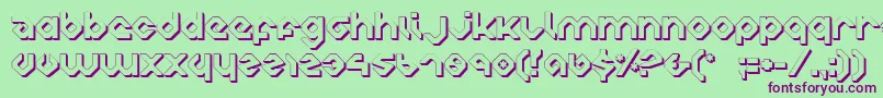 Charliess Font – Purple Fonts on Green Background