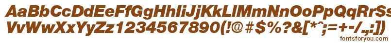 Шрифт OlnovaHeavyita – коричневые шрифты на белом фоне