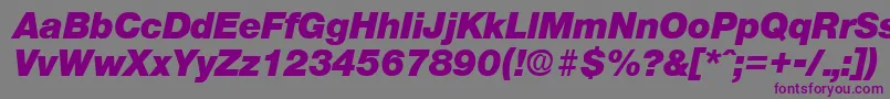 Шрифт OlnovaHeavyita – фиолетовые шрифты на сером фоне