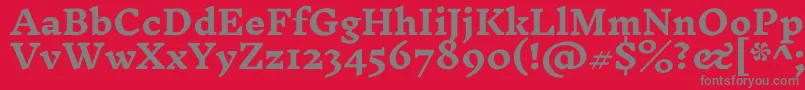InknutantiquaBold-Schriftart – Graue Schriften auf rotem Hintergrund