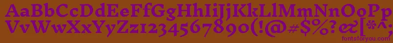 InknutantiquaBold Font – Purple Fonts on Brown Background