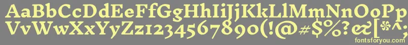 InknutantiquaBold Font – Yellow Fonts on Gray Background