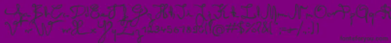 Angel Font – Black Fonts on Purple Background