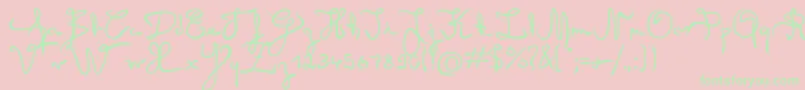 Angel Font – Green Fonts on Pink Background