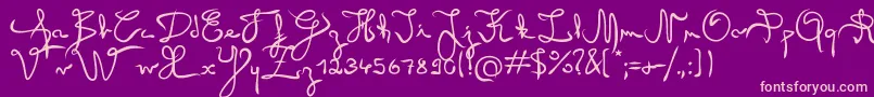 Angel Font – Pink Fonts on Purple Background