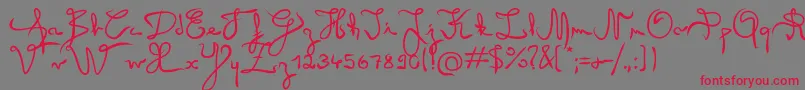 Angel Font – Red Fonts on Gray Background