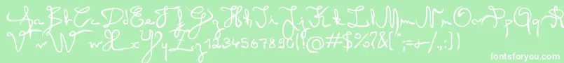Angel Font – White Fonts on Green Background