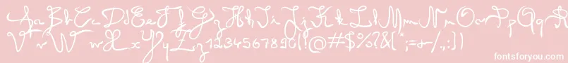 Angel Font – White Fonts on Pink Background