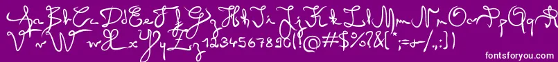 Angel Font – White Fonts on Purple Background