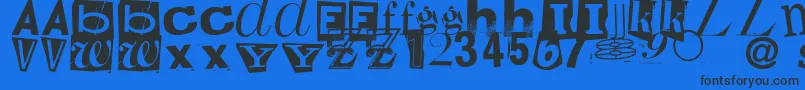 RandomHouse Font – Black Fonts on Blue Background