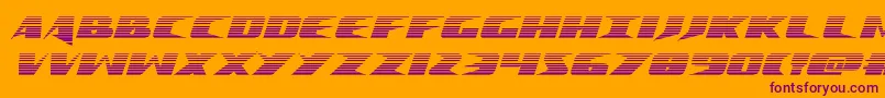 Crimesyndicategrad Font – Purple Fonts on Orange Background