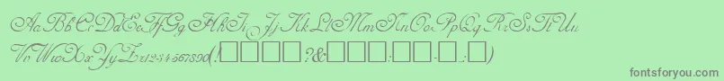 AdineKirnberg Font – Gray Fonts on Green Background