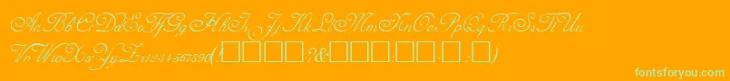 AdineKirnberg Font – Green Fonts on Orange Background