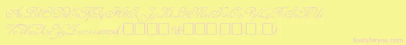 AdineKirnberg Font – Pink Fonts on Yellow Background