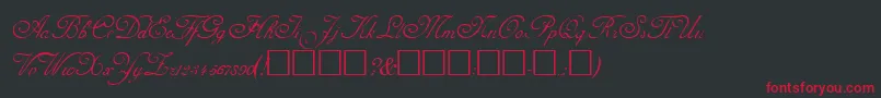 AdineKirnberg Font – Red Fonts on Black Background