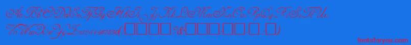 AdineKirnberg Font – Red Fonts on Blue Background