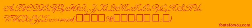 AdineKirnberg Font – Red Fonts on Orange Background