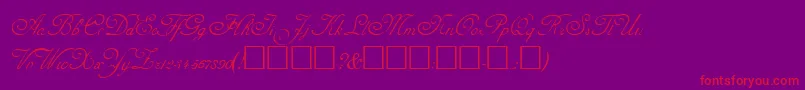 AdineKirnberg Font – Red Fonts on Purple Background