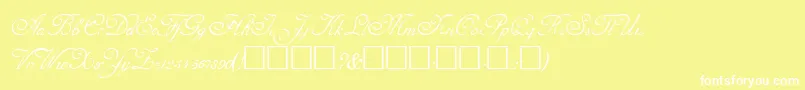 AdineKirnberg Font – White Fonts on Yellow Background