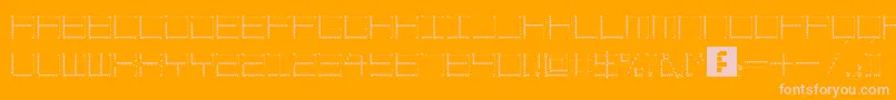 AmayaTechnicalSharp Font – Pink Fonts on Orange Background