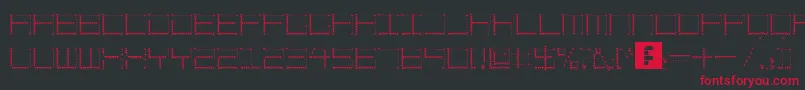 フォントAmayaTechnicalSharp – 黒い背景に赤い文字