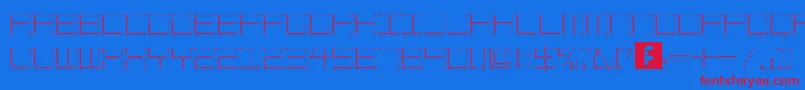 Шрифт AmayaTechnicalSharp – красные шрифты на синем фоне
