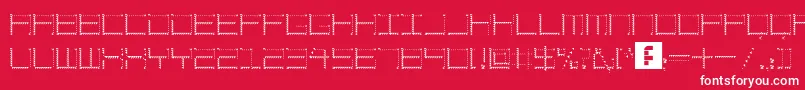 AmayaTechnicalSharp Font – White Fonts on Red Background