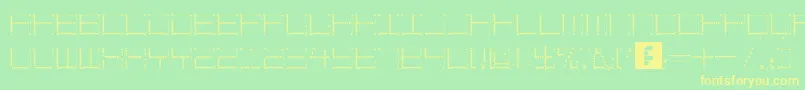 AmayaTechnicalSharp Font – Yellow Fonts on Green Background