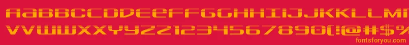 Sdfhalf Font – Orange Fonts on Red Background