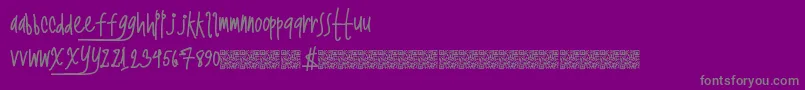 Twerkingnasty Font – Gray Fonts on Purple Background