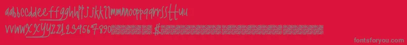 Twerkingnasty Font – Gray Fonts on Red Background