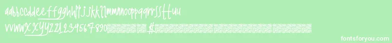 Twerkingnasty Font – White Fonts on Green Background