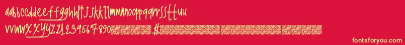 Twerkingnasty Font – Yellow Fonts on Red Background