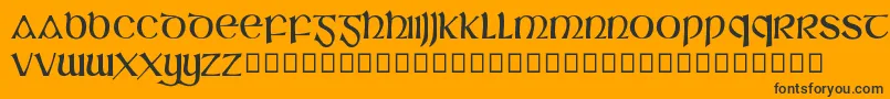 SlГЎine Font – Black Fonts on Orange Background