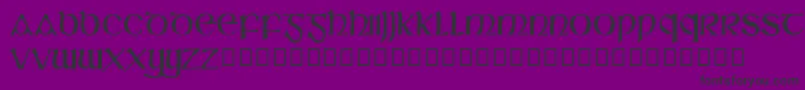 SlГЎine-Schriftart – Schwarze Schriften auf violettem Hintergrund