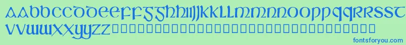 SlГЎine Font – Blue Fonts on Green Background