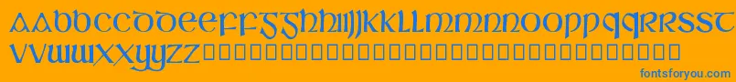 SlГЎine Font – Blue Fonts on Orange Background