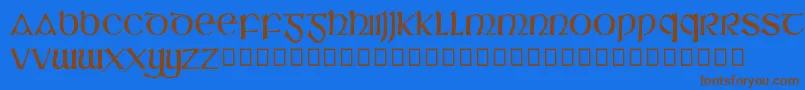 SlГЎine Font – Brown Fonts on Blue Background