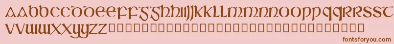Fonte SlГЎine – fontes marrons em um fundo rosa