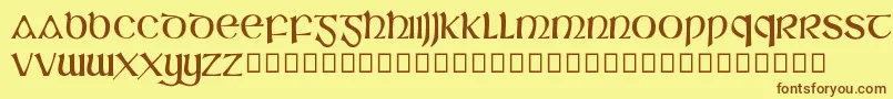 SlГЎine Font – Brown Fonts on Yellow Background