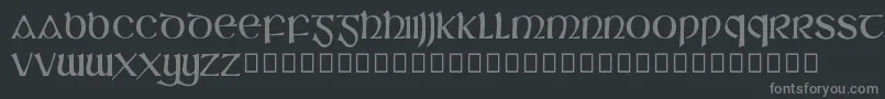 フォントSlГЎine – 黒い背景に灰色の文字