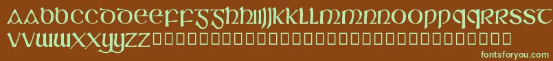SlГЎine Font – Green Fonts on Brown Background