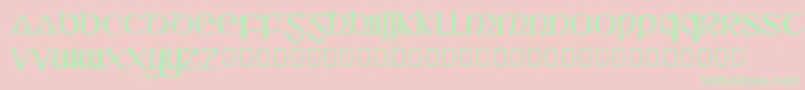 フォントSlГЎine – ピンクの背景に緑の文字
